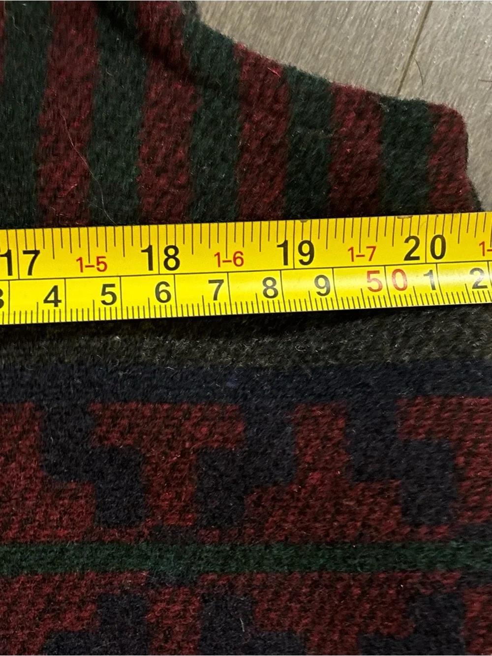 Vintage Tribal Sportswear Aztec Southwest Wool Blend Zip Vest Men’s S Women’s L